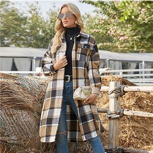 Fall Plaid Coat 